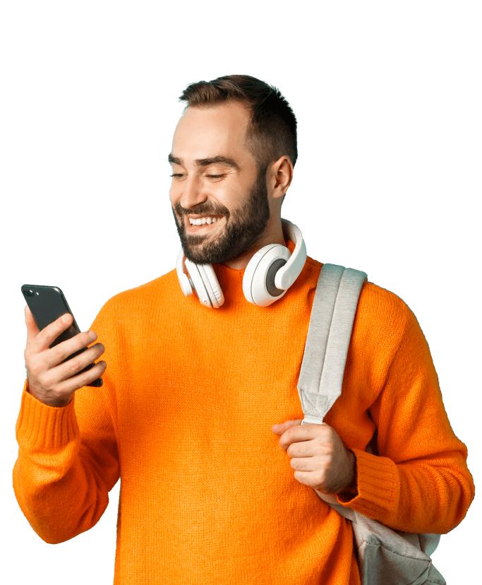 Business user managing customer conversations from a smartphone