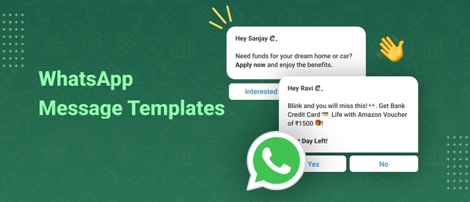 BotLinkd dashboard showing the WhatsApp message template creation interface